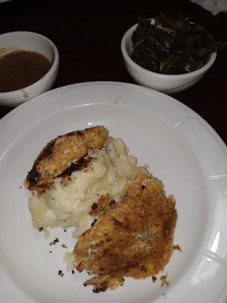 Crab Cakes and Collard Greens